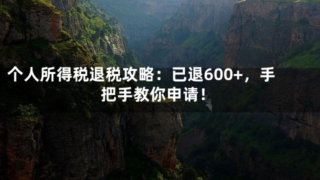 个人所得税退税攻略：已退600+，手把手教你申请！