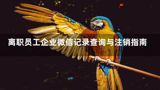 离职员工企业微信记录查询与注销指南