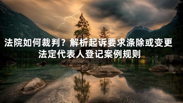 法院如何裁判？解析起诉要求涤除或变更法定代表人登记案例规则