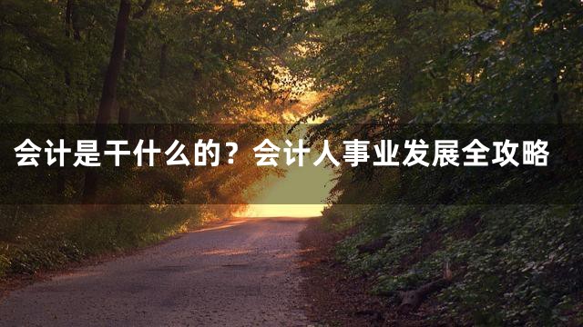 会计是干什么的？会计人事业发展全攻略
