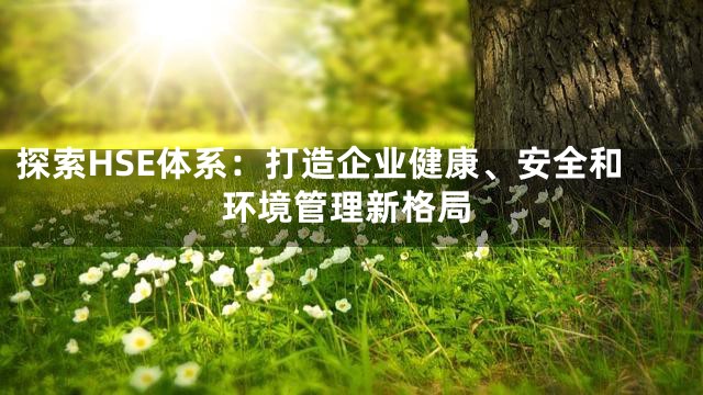 探索HSE体系：打造企业健康、安全和环境管理新格局
