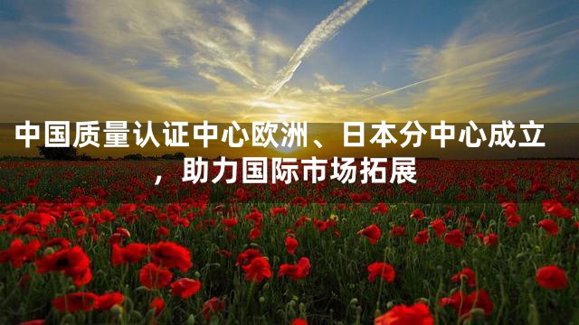 中国质量认证中心欧洲、日本分中心成立，助力国际市场拓展
