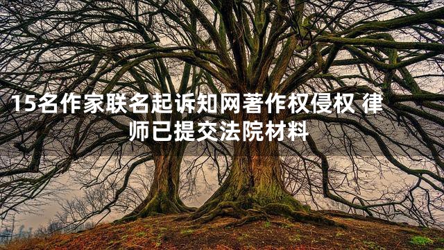 15名作家联名起诉知网著作权侵权 律师已提交法院材料