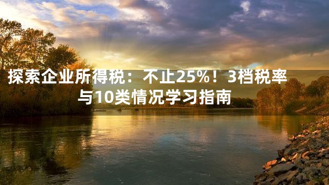 探索企业所得税：不止25%！3档税率与10类情况学习指南