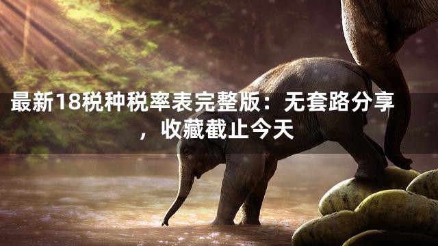 最新18税种税率表完整版：无套路分享，收藏截止今天