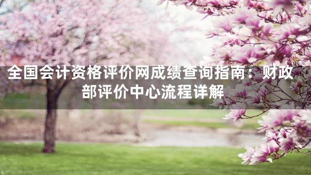 全国会计资格评价网成绩查询指南：财政部评价中心流程详解