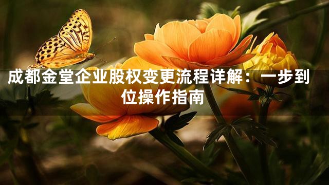 成都金堂企业股权变更流程详解：一步到位操作指南