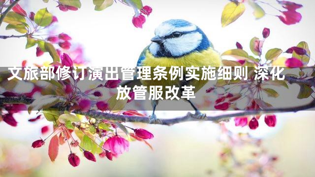 文旅部修订演出管理条例实施细则 深化放管服改革