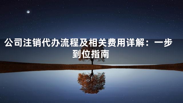 公司注销代办流程及相关费用详解：一步到位指南