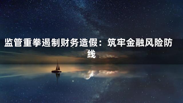 监管重拳遏制财务造假：筑牢金融风险防线