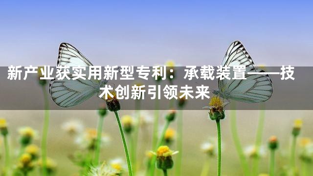 新产业获实用新型专利：承载装置——技术创新引领未来