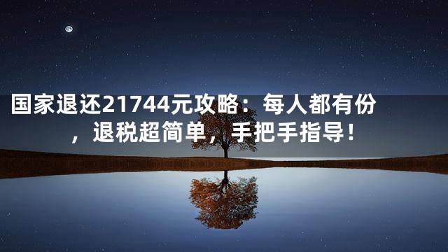 国家退还21744元攻略：每人都有份，退税超简单，手把手指导！