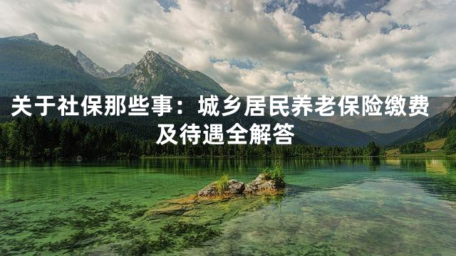 关于社保那些事：城乡居民养老保险缴费及待遇全解答