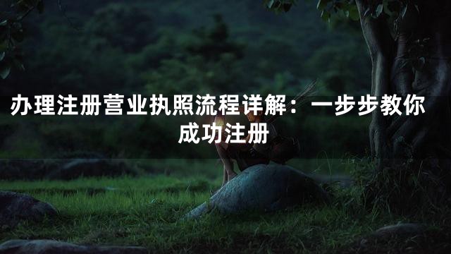 办理注册营业执照流程详解：一步步教你成功注册