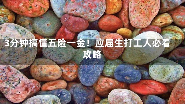 3分钟搞懂五险一金！应届生打工人必看攻略