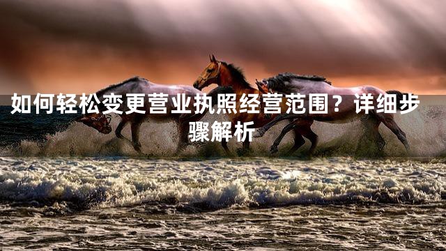 如何轻松变更营业执照经营范围？详细步骤解析