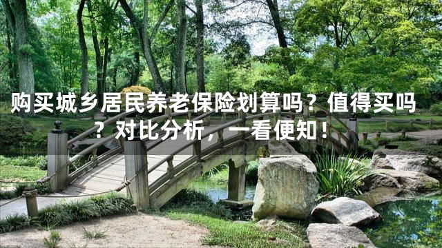 购买城乡居民养老保险划算吗？值得买吗？对比分析，一看便知！