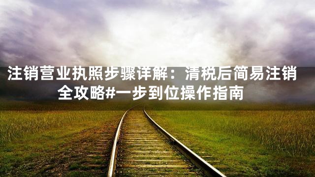 注销营业执照步骤详解：清税后简易注销全攻略#一步到位操作指南