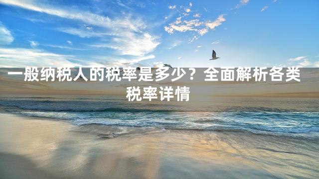 一般纳税人的税率是多少？全面解析各类税率详情