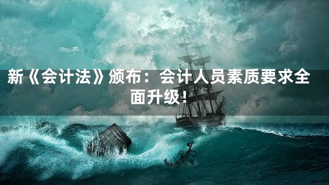 新《会计法》颁布：会计人员素质要求全面升级！