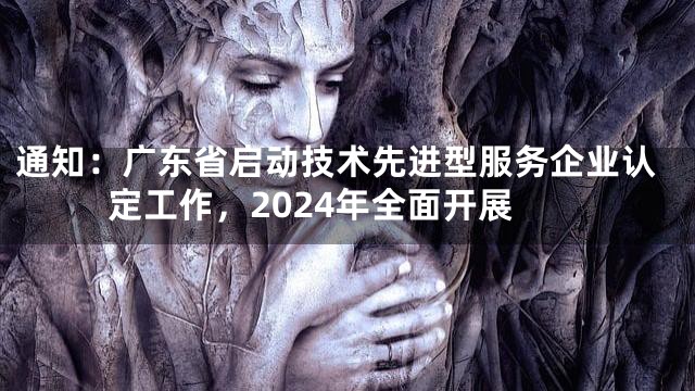 通知：广东省启动技术先进型服务企业认定工作，2024年全面开展
