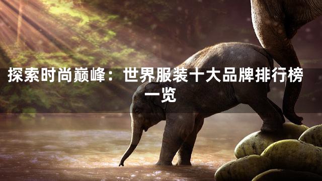探索时尚巅峰：世界服装十大品牌排行榜一览