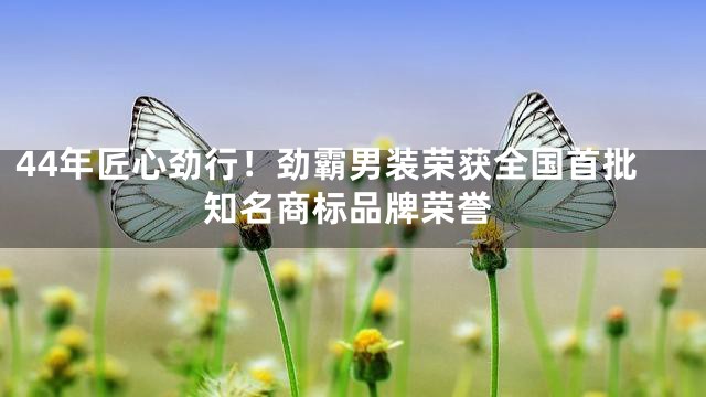 44年匠心劲行！劲霸男装荣获全国首批知名商标品牌荣誉