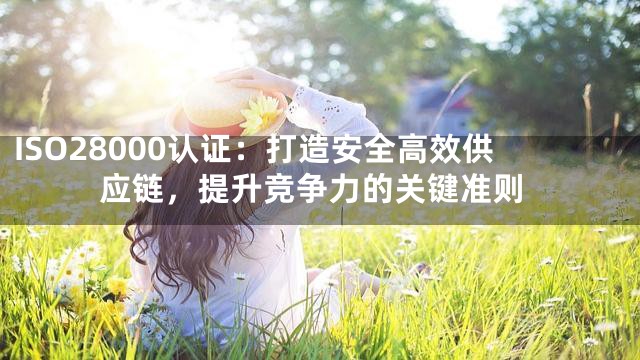 ISO28000认证：打造安全高效供应链，提升竞争力的关键准则