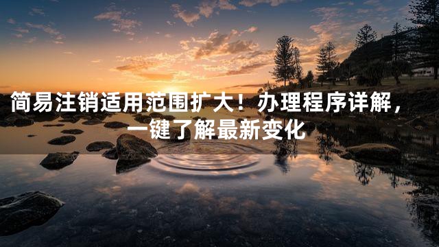 简易注销适用范围扩大！办理程序详解，一键了解最新变化
