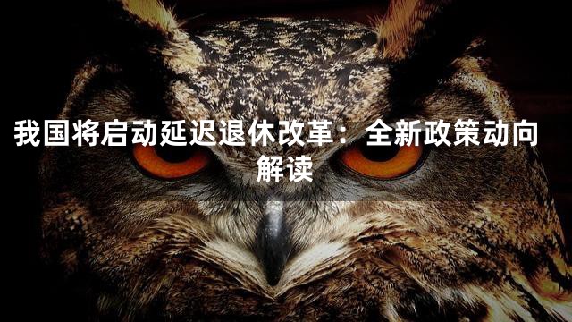我国将启动延迟退休改革：全新政策动向解读