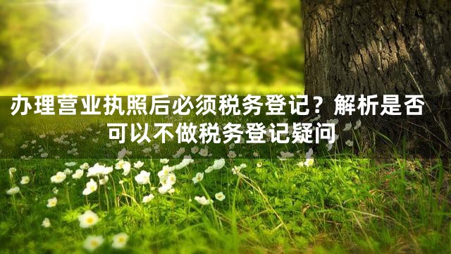 办理营业执照后必须税务登记？解析是否可以不做税务登记疑问