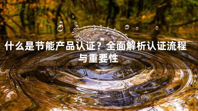什么是节能产品认证？全面解析认证流程与重要性