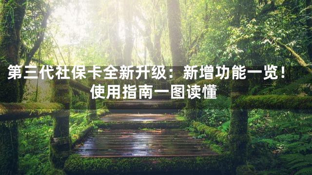 第三代社保卡全新升级：新增功能一览！使用指南一图读懂