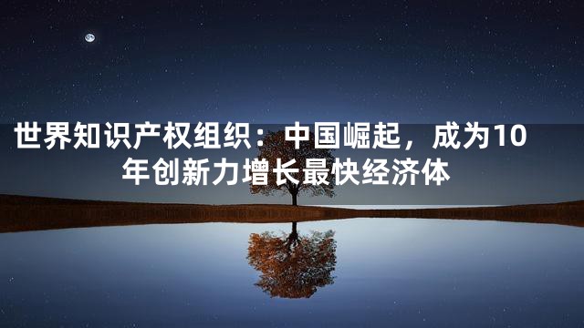 世界知识产权组织：中国崛起，成为10年创新力增长最快经济体
