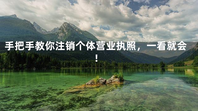 手把手教你注销个体营业执照，一看就会！