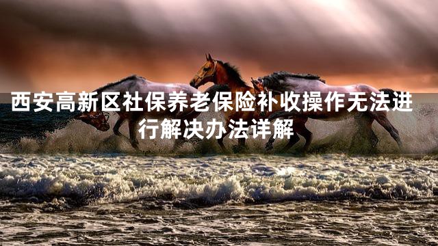 西安高新区社保养老保险补收操作无法进行解决办法详解