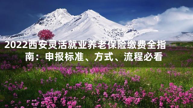 2022西安灵活就业养老保险缴费全指南：申报标准、方式、流程必看