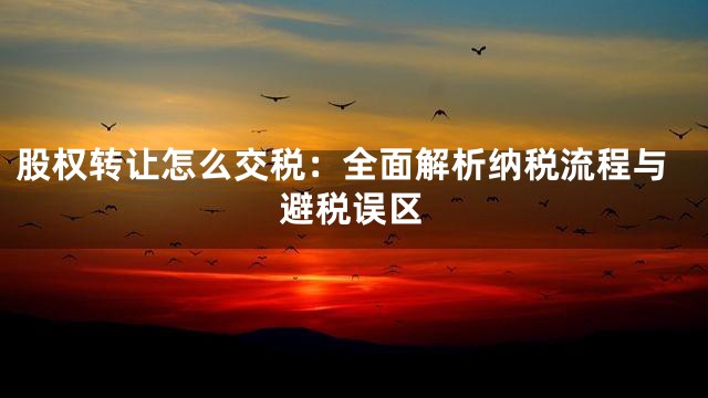 股权转让怎么交税：全面解析纳税流程与避税误区