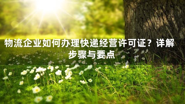 物流企业如何办理快递经营许可证？详解步骤与要点