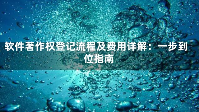 软件著作权登记流程及费用详解：一步到位指南