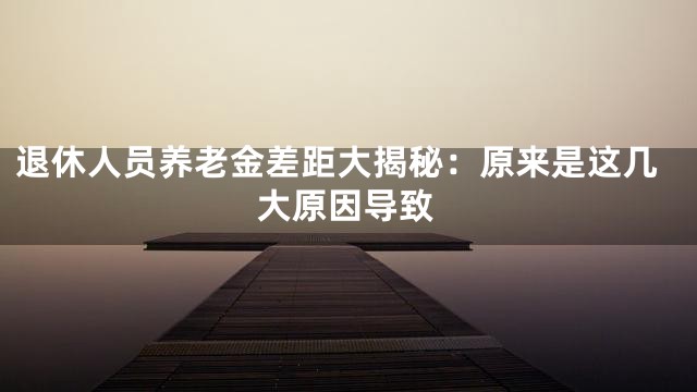 退休人员养老金差距大揭秘：原来是这几大原因导致