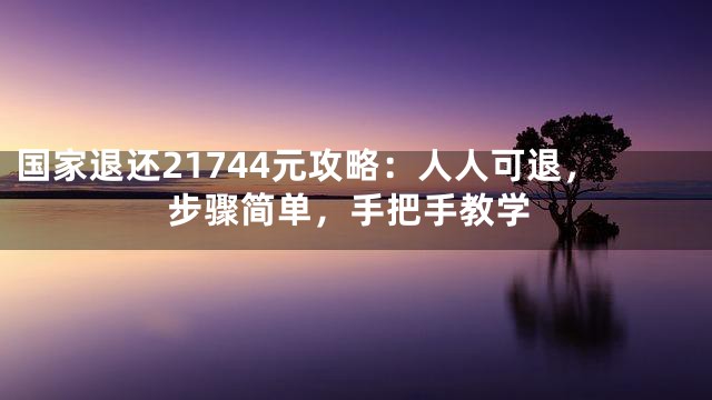 国家退还21744元攻略：人人可退，步骤简单，手把手教学