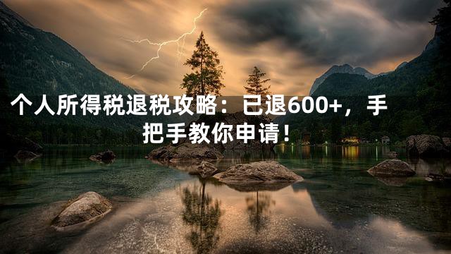 个人所得税退税攻略：已退600+，手把手教你申请！