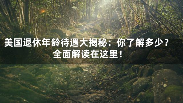 美国退休年龄待遇大揭秘：你了解多少？全面解读在这里！