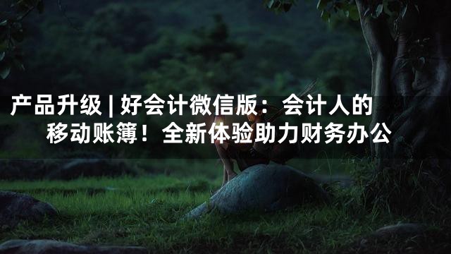 产品升级 | 好会计微信版：会计人的移动账簿！全新体验助力财务办公