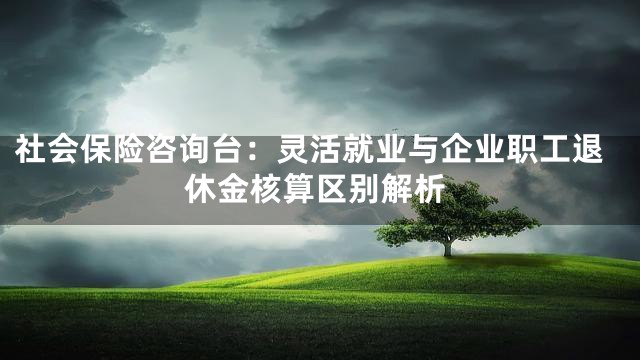 社会保险咨询台：灵活就业与企业职工退休金核算区别解析