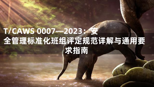 T/CAWS 0007—2023：安全管理标准化班组评定规范详解与通用要求指南
