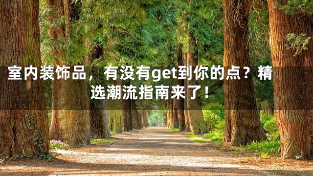 室内装饰品，有没有get到你的点？精选潮流指南来了！