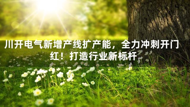 川开电气新增产线扩产能，全力冲刺开门红！打造行业新标杆