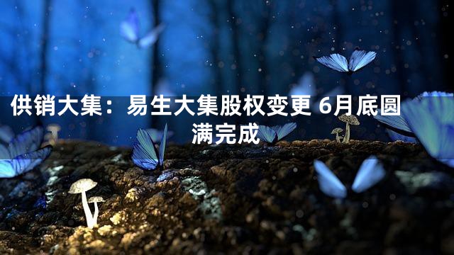供销大集：易生大集股权变更 6月底圆满完成